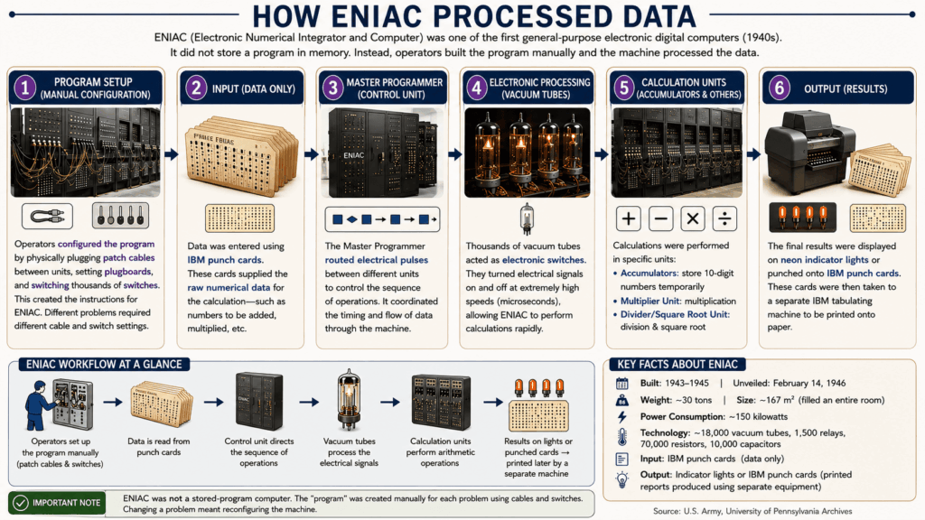 ENIAC - How ENIAC Processed Data - OFBIT